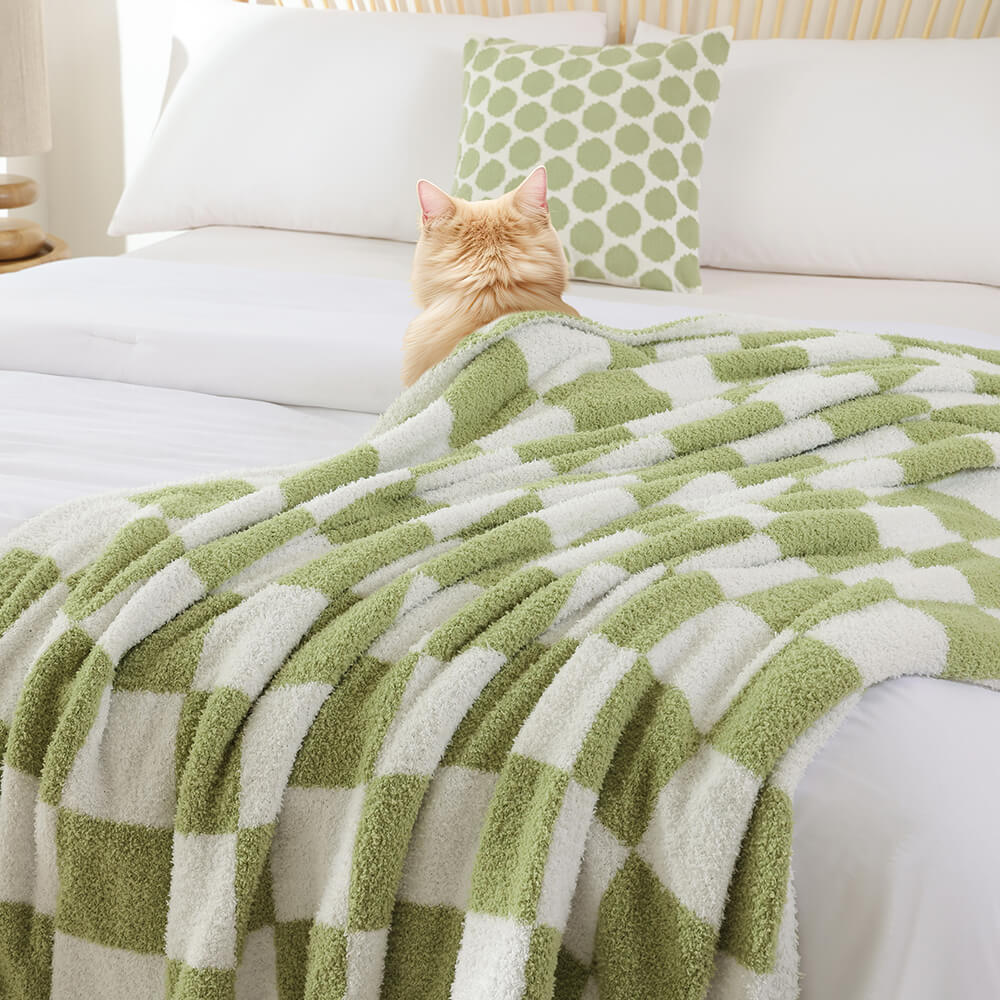 Checkered Blanket - Sage Green