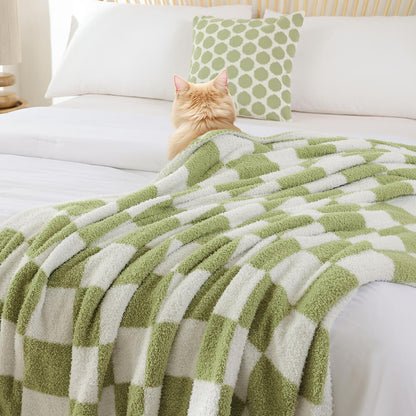 Checkered Blanket - Sage Green