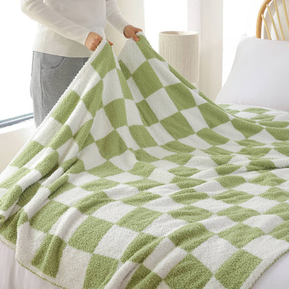 Checkered Blanket - Sage Green