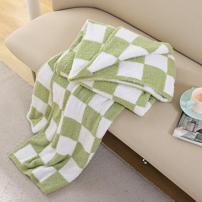 Checkered Blanket - Sage Green