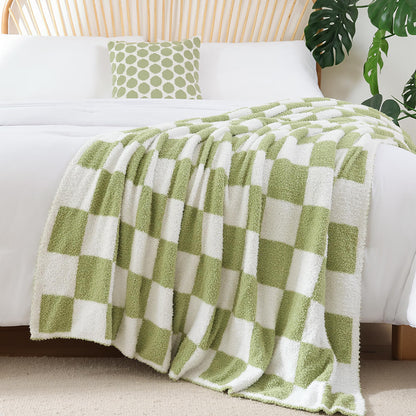 Checkered Blanket - Sage Green