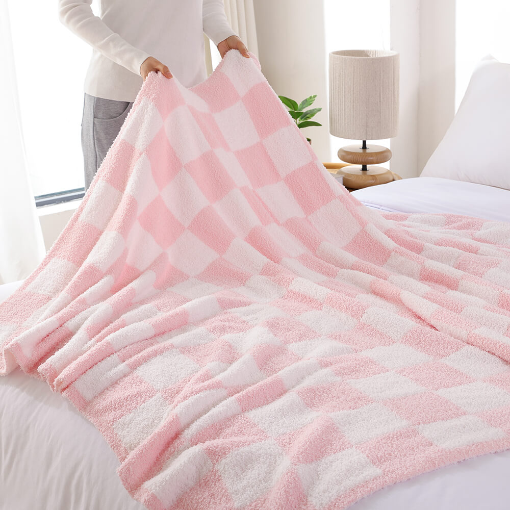 Checkered Blanket - Pink