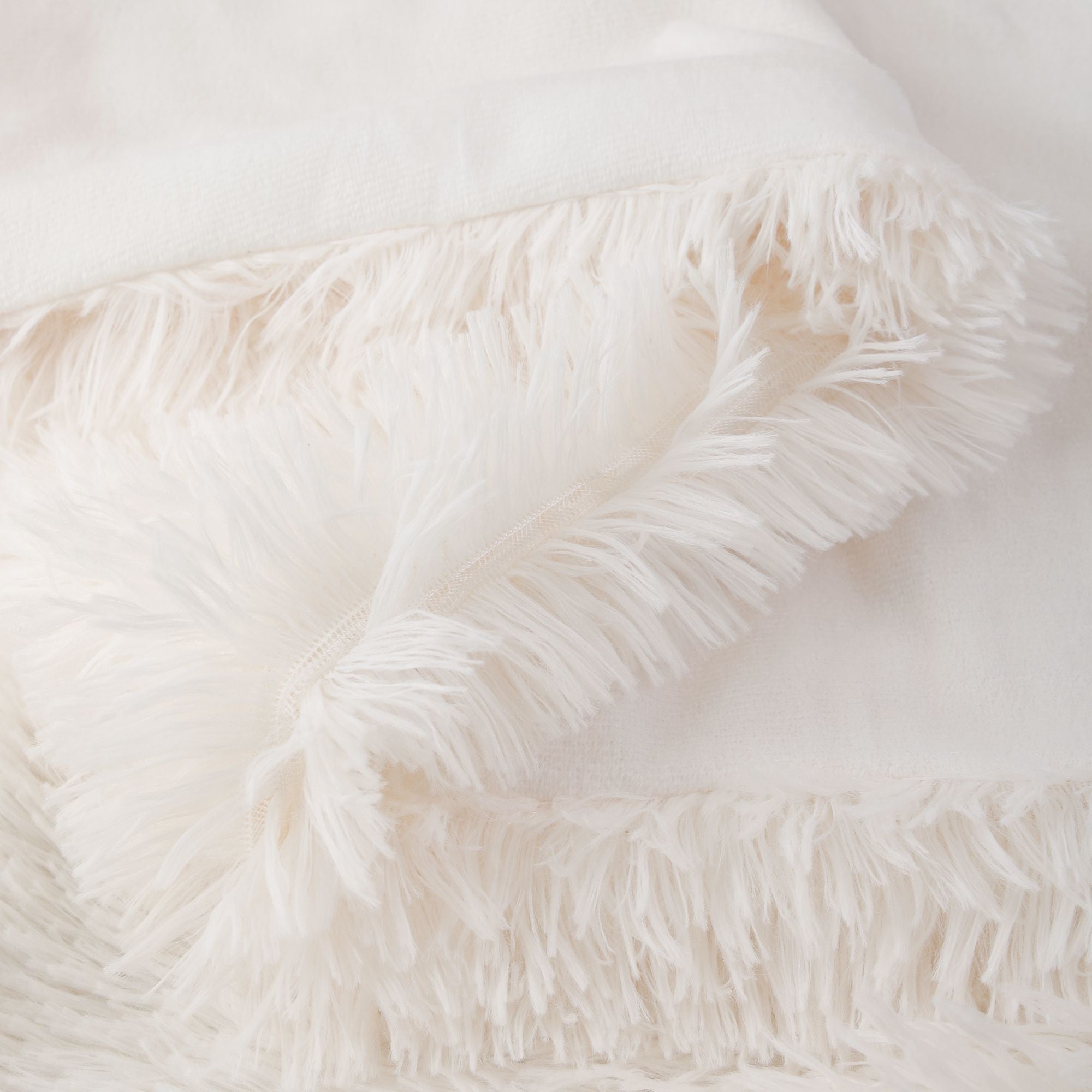 Faux Fur Blanket - Cream White