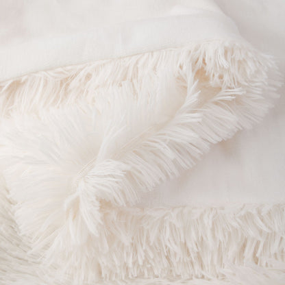 Faux Fur Blanket - Cream White