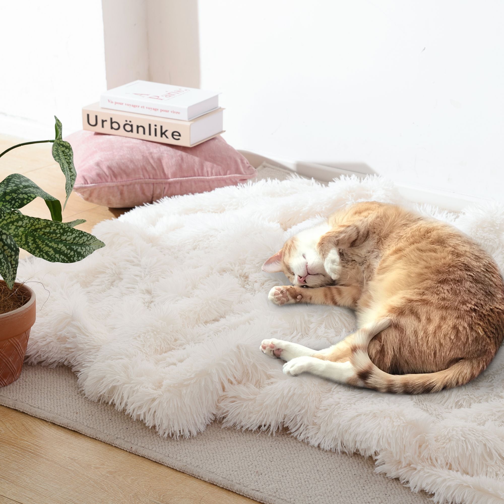 Faux Fur Blanket - Cream White