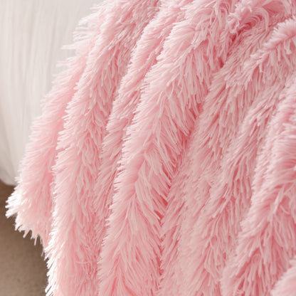 Faux Fur Blanket - Pink