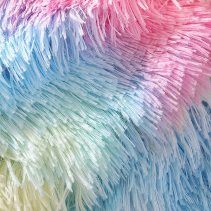 Faux Fur Blanket - Rainbow