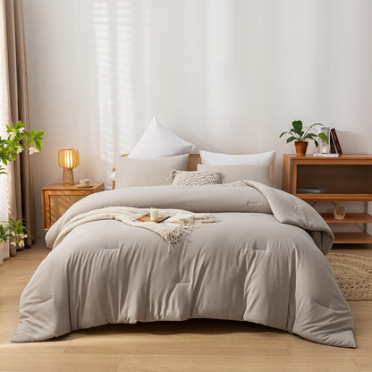 Queen Comforter Set - Oatmeal