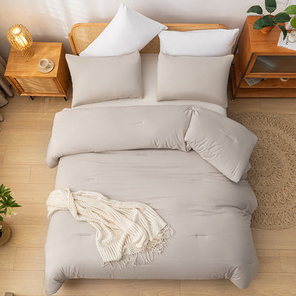 Queen Comforter Set - Oatmeal