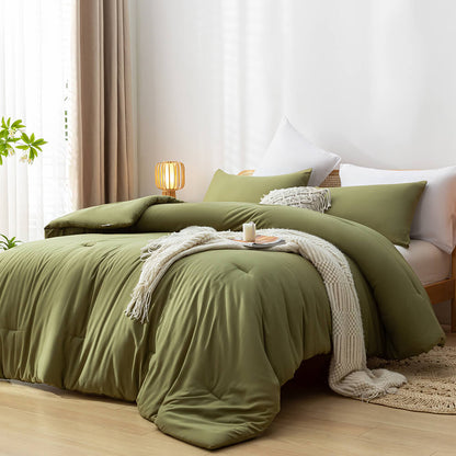 Queen Comforter Set - Olive Green