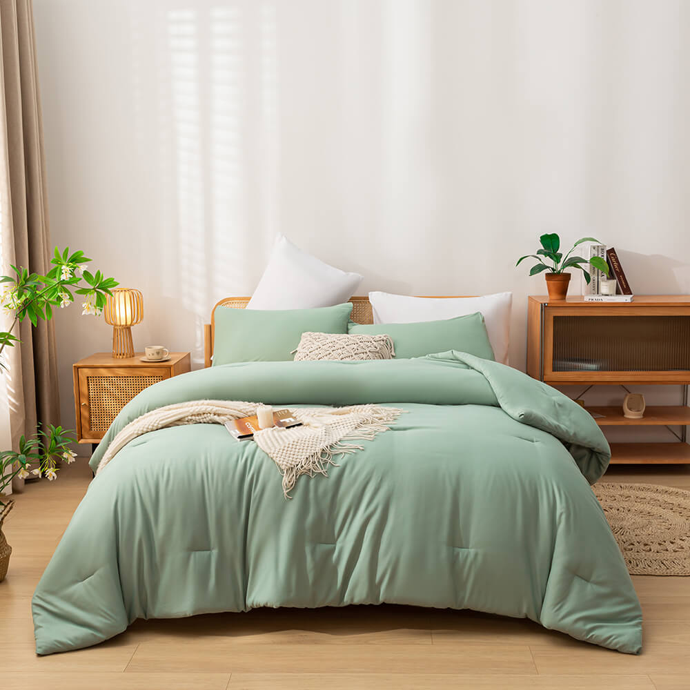 Queen Comforter Set - Sage Green