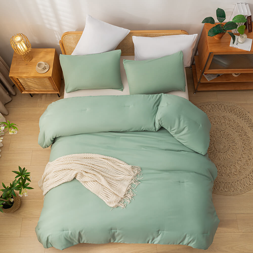 Queen Comforter Set - Sage Green