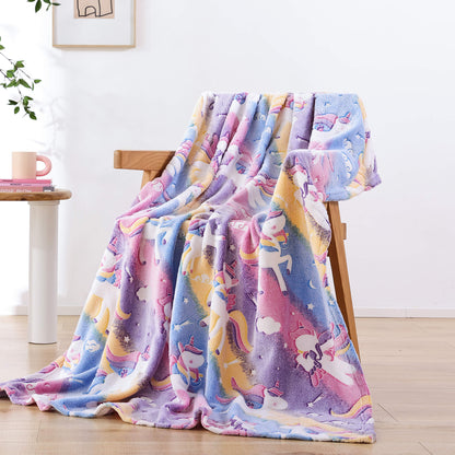 Unicorn Glow-in-the-Dark Blanket