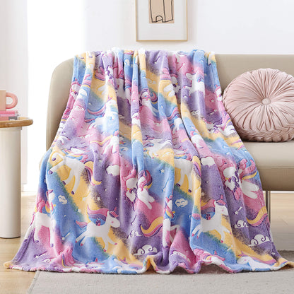 Unicorn Glow-in-the-Dark Blanket