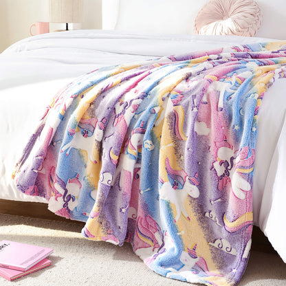 Unicorn Glow-in-the-Dark Blanket